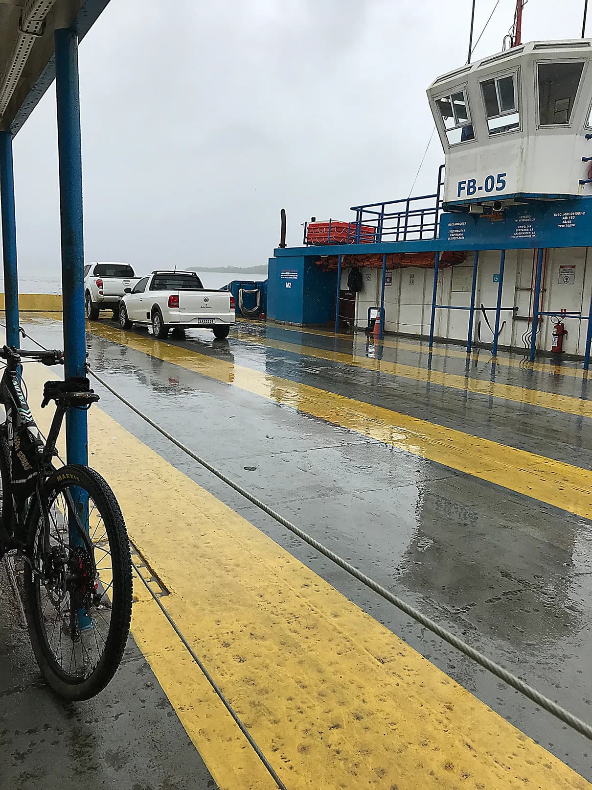 Chuva, pedal e história